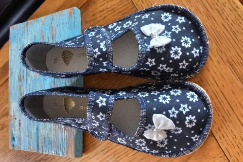Anatomic barefoot backory Flower kvety, modre, vel 30